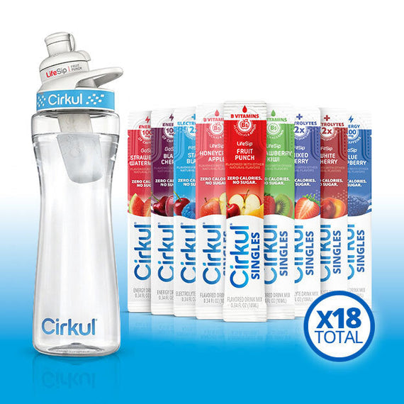 22oz. Plastic Bottle & LifeSip® Fruit Punch G6
