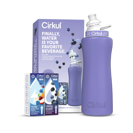 32oz. Matte Periwinkle Stainless Steel Bottle Starter Kit G8